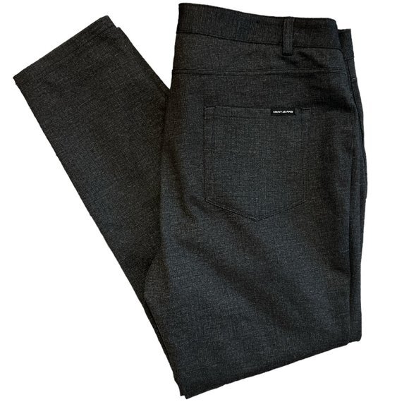 Dkny Pants - DKNY Jeans Stretch Pants Womens Size XL Charcoal‎ Gray Skinny Polyester Trouser